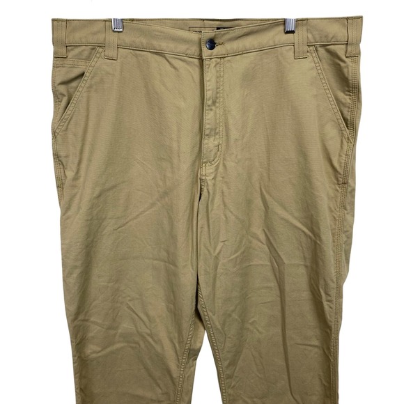 Carhartt Rugged Flex Relaxed Fit Canvas Work Pants Mens 40x32 Khaki Beige - Picture 1 of 13